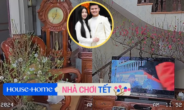 Nhà 200m2 của bố mẹ Quang Hải trang trí tưng bừng đón Tết, Chu Thanh Huyền về làm dâu chắc rộn ràng lắm đây!
