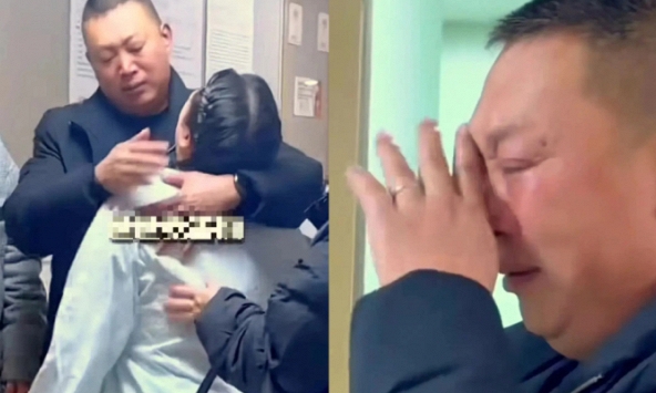 Con gái vào phòng sinh mổ, bố kìm nước mắt an ủi con đừng sợ, khoảnh khắc ông khóc oà khiến ai cũng xúc động