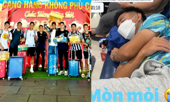 Cầu thủ về quê ăn Tết: Nửa đêm nằm co ro ở sân bay cũng chẳng màng vì chỉ cần được về nhà