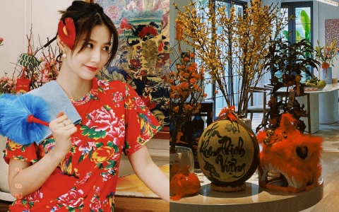 Diễm My 9X lần đầu hé lộ ngóc ngách ngập sắc Xuân bên trong ngôi biệt thự bề thế do mẹ chồng tặng làm quà cưới 