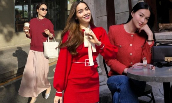 Tham khảo 10 set đồ màu đỏ của mỹ nhân Việt cho một năm mới Giáp Thìn rực rỡ, tràn ngập may mắn