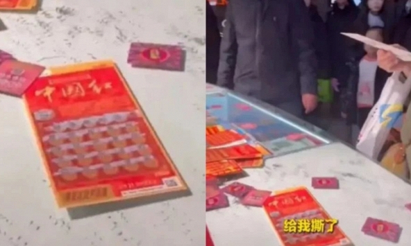 Thẻ cào trúng thưởng bị nhân viên xé nát trước mặt, người phụ nữ tức mình đi kiện: 'Lộc đến còn bị kẻ xấu cản lại'