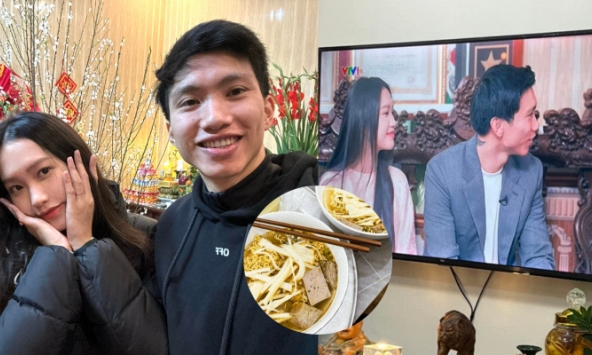 Đêm Giao thừa đầu tiên khi Văn Hậu có vợ: Tận hưởng thế giới riêng cùng Doãn Hải My, 'chốt' đêm bằng món ăn ngon lành ngày tết 