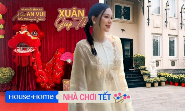 Linh Rin Tết đầu tiên làm dâu tỷ phú: Đứng trong biệt thự nhà chồng, chụp góc nghiêng thôi cũng ngập khí chất hào môn