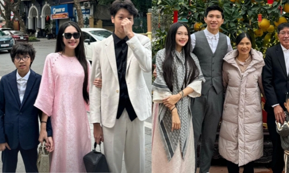 Doãn Hải My cùng Đoàn Văn Hậu về Hà Nội ăn tết nhà ngoại: Tay xách túi trăm triệu, phong cách khác hẳn lúc ở nhà chồng