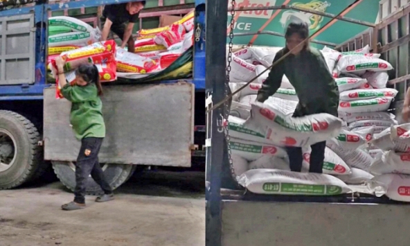 Hình ảnh mẹ bầu 'bụng vượt mặt' vẫn đi bốc vác thuê kiếm tiền nuôi con khiến dân mạng xúc động