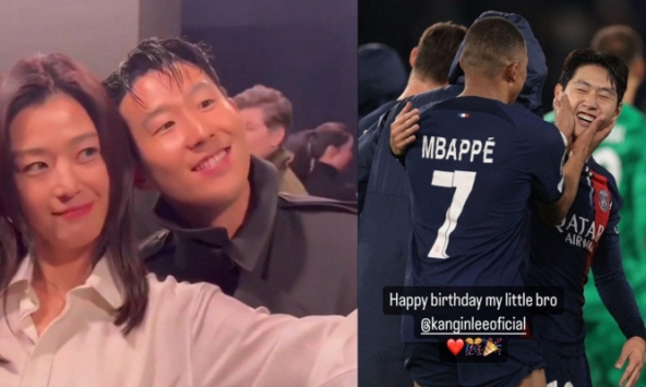 'Trời yên bể lặng' sau vụ ẩu đả chấn động: Son Heung-min tươi rói bên 'mợ chảnh' Jeon Ji-hyun, Lee Kang-in được Mbappe hậu thuẫn, gọi là 'em trai nhỏ'
