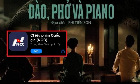 Đưa ứng dụng Chiếu phim Quốc Gia (NCC) leo thẳng top 1 App Store, làm sập web, phim 'Đào, phở và piano' quá hot rồi!