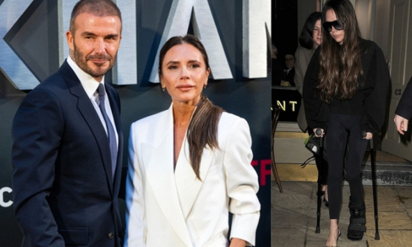 Bà xã Beckham bị gãy chân trong lúc tập gym, fan lo lắng khi xem lại bài đăng vào đúng dịp Valentine