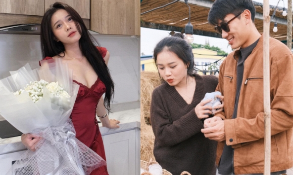 Bạn gái hot Tiktoker diện váy sexy hết nấc khoe nhận hoa từ tuyển thủ ĐT Việt Nam, đã làm lành sau tin đồn rạn nứt?