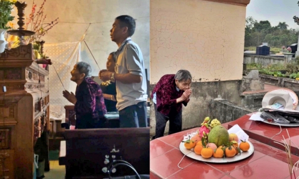 Xúc động lời nói của cụ bà 103 tuổi vượt hơn 300km về quê giỗ mẹ: 'Con nhớ mẹ nhiều lắm, có lẽ đây là lần cuối cùng'