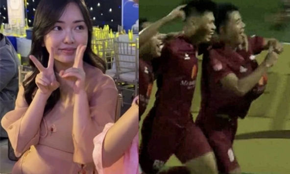 Hà Đức Chinh ăn mừng kiểu bụng bầu, nghi vấn Mai Hà Trang mang thai 'bé rồng' đã có lời giải đáp