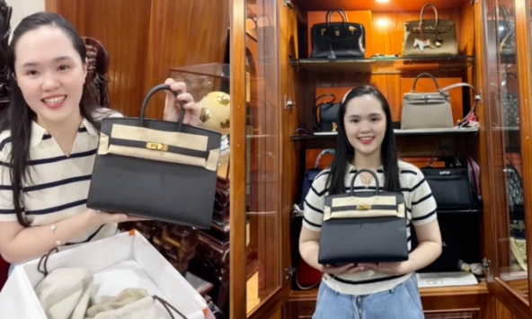 Ái nữ nhà cựu Chủ tịch CLB Sài Gòn được Duy Mạnh tặng túi Hermes giá hơn 700 triệu, khoe luôn tủ túi hàng hiệu bạc tỷ đáng mơ ước