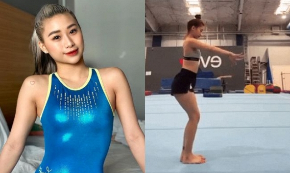 Hotgirl TDDC Phạm Như Phương từng tố HLV ăn chặn trở lại tập luyện, khoe kỹ thuật nhào lộn cực điêu luyện 