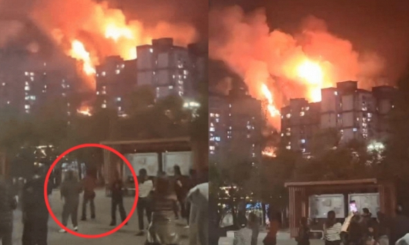 Tranh cãi cảnh nhóm phụ nữ trung niên vui vẻ nhảy múa gần tòa nhà bị cháy, dân mạng phẫn nộ: 'Lòng người thờ ơ đến đáng sợ'