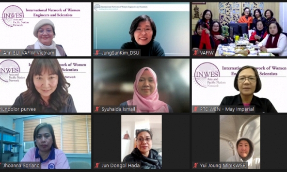 Bà Jane Torano Tapel Chủ tịch INWES-APNN đánh giá cao nội dung báo cáo công tác chuẩn bị cho Hội nghị INWES-APNN 2024