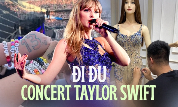 'Phú ông' chi gần 100 triệu đi đu concert Taylor Swift: Đặt thiết kế trang phục riêng, book khách sạn hẳn 7 đêm