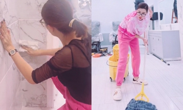 Trang Trần đi làm người dọn vệ sinh ở Mỹ với thù lao 20 đô, mừng rỡ khi được chủ tặng một đôi giày