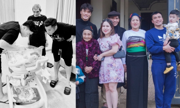 Chạnh lòng khi nghe cháu trai Bùi Tiến Dũng gọi: 'Nội ơi, sao ông nội bay lên trời?'