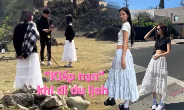 'Kiếp nạn' khi đi du lịch: cô gái diện váy trắng giống Jennie và cái kết '1 mét vuông 10 nàng thơ' đụng hàng 