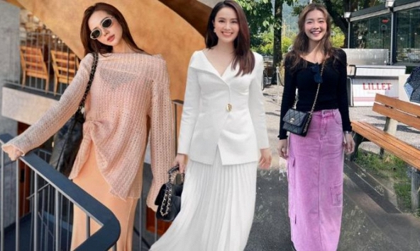 Mặc chân váy dài đẹp và sang như dàn mỹ nhân phim VTV