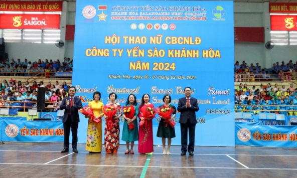 Tưng bừng hội thao nữ cán bộ, công nhân viên, người lao động Công ty Yến sào Khánh Hòa