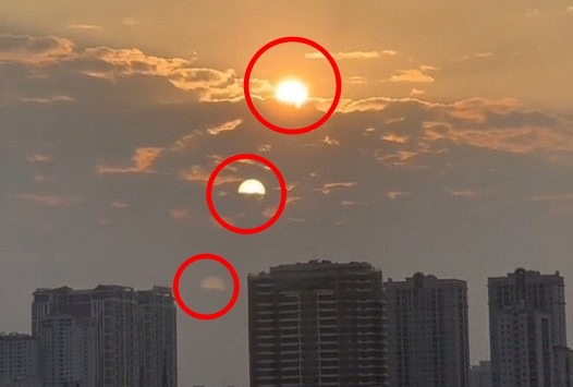 Hiện tượng lạ: Nhiều Mặt trời cùng lúc xuất hiện trên bầu trời Hà Nội, có phải là hiện tượng bất thường?