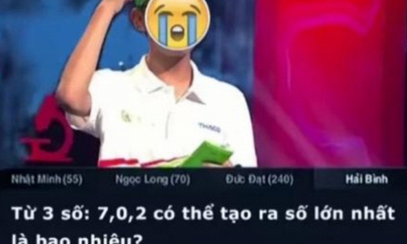 Câu hỏi Olympia bị đào lại: 'Từ ba số 7, 0, 2 có thể tạo ra số lớn nhất là bao nhiêu?' - Trả lời 720 là NHẦM TO