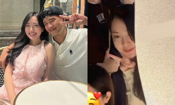 Lộ ảnh đi chơi của vợ Hà Đức Chinh, gương mặt có phần kém sắc hơn khi mang bầu 