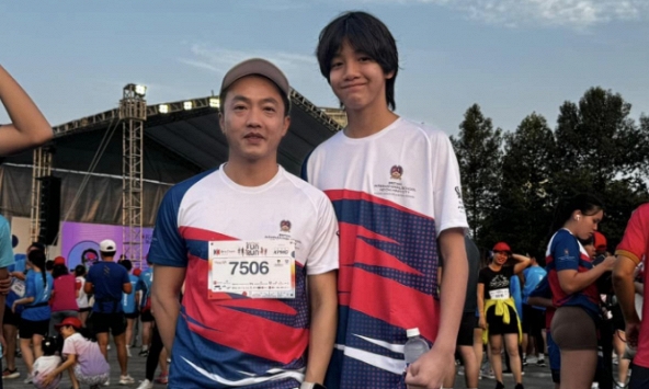 Tham gia hoạt động thể thao cùng bố, Subeo nhà Cường Đô La gây sốt với chiều cao khủng ở tuổi 14