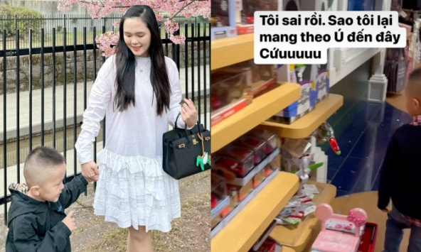 Ái nữ cựu Chủ tịch CLB Sài Gòn xách túi hiệu 500 triệu đi ngắm hoa anh đào, kêu 'cứu' vì một hành động của con trai Duy Mạnh