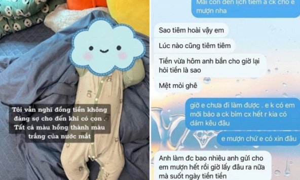 Đoạn chat vợ 'mượn tiền' chồng để đi tiêm cho con cay đắng nhất lúc này: Không tiền, tất cả màu hồng cũng thành màu nước mắt!
