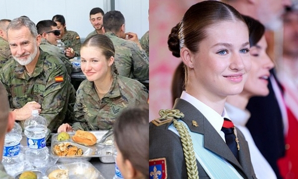 Hơn 2 tháng vắng bóng, nàng 'công chúa xinh đẹp nhất châu Âu' gây bất ngờ với vẻ giản dị trong trang phục rằn ri, ăn cơm cùng đồng đội