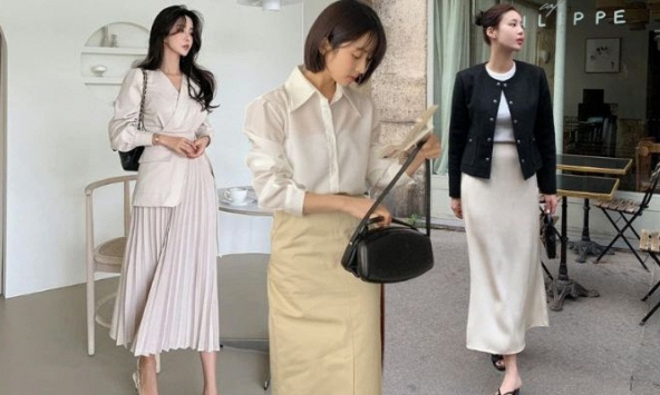 4 mẫu chân váy công sở trẻ trung, đáng sắm hơn chân váy bút chì