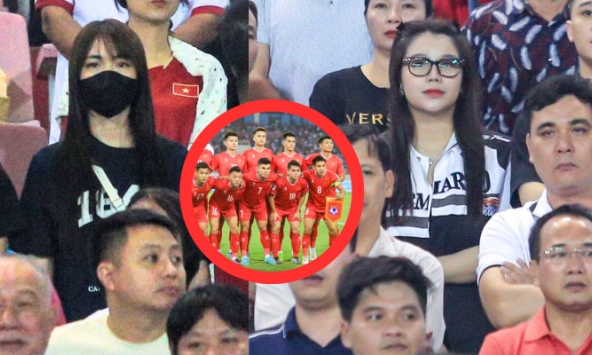 Hòa Minzy, vợ Bùi Tiến Dũng nổi bật trên khán đài SVĐ Mỹ Đình cổ vũ tuyển Việt Nam đấu Indonesia