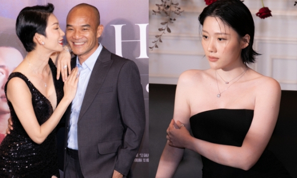 Siêu mẫu Xuân Lan tình tứ bên chồng, Uyển Ân khoe vai trần gợi cảm trên thảm đỏ phim mới