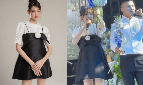 Hòa Minzy diện váy local brand đi ăn cưới Quang Hải: Thiết kế 'ngoan xinh yêu' nhưng lại khiến netizen đặt nghi vấn... có bầu? 