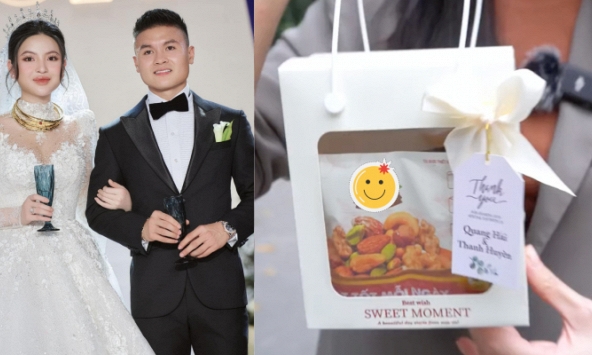 Hé lộ món quà Quang Hải và Chu Thanh Huyền tặng khách dự cưới ở khách sạn 5 sao thay lời cảm ơn