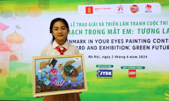 62 học sinh đoạt giải cuộc thi vẽ “Đan Mạch trong mắt em 2023”