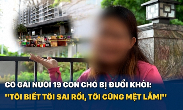 Cô gái nuôi 19 con chó bị cư dân đuổi khỏi chung cư ở TP.HCM lên tiếng: 'Tôi biết tôi sai rồi, nhưng tôi cũng mệt lắm!'