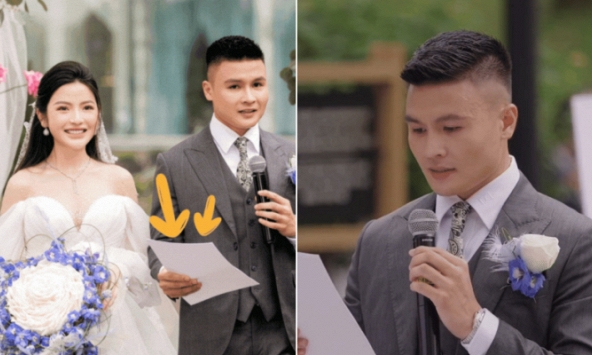 Quang Hải bị chê thiếu chân thành vì cầm giấy đọc lời thổ lộ với Chu Thanh Huyền, ngó sang các cặp nổi tiếng khác thì sao?