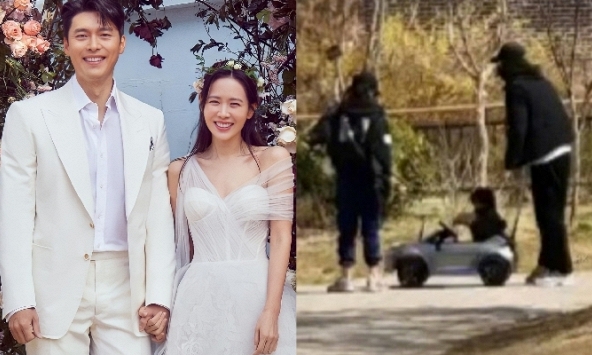 HOT: Tóm dính Son Ye Jin - Hyun Bin đưa quý tử ra ngoài chơi, điểm thay đổi này của bé gây sốt