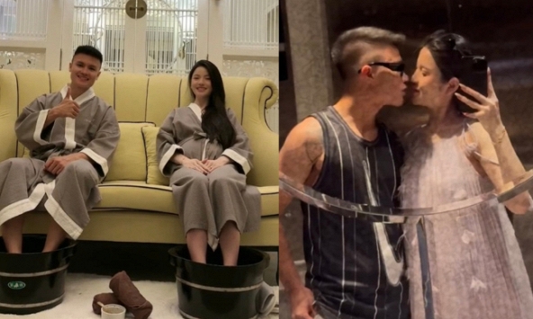 Quang Hải đưa vợ bầu Chu Thanh Huyền đi Phú Quốc, massage thư giãn sau giai đoạn 'cơm chan nước mắt' vì nghén