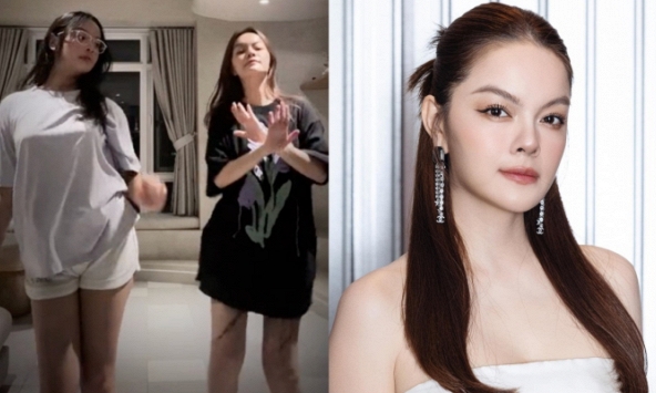 Con gái 12 tuổi phổng phao hơn cả Phạm Quỳnh Anh, nhìn trong clip nhảy chẳng khác gì chị em