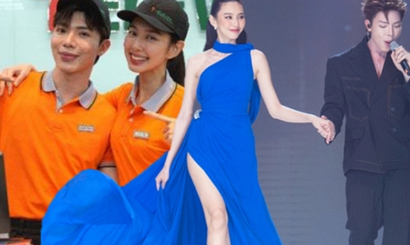 Hết làm nhân viên bán hàng, Erik vừa hát vừa rủ Thùy Tiên catwalk ở đám cưới Minh Tú