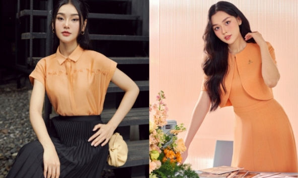 Sắc cam đào sẽ giúp các quý cô chiếm chọn “spotlight” trong hè này
