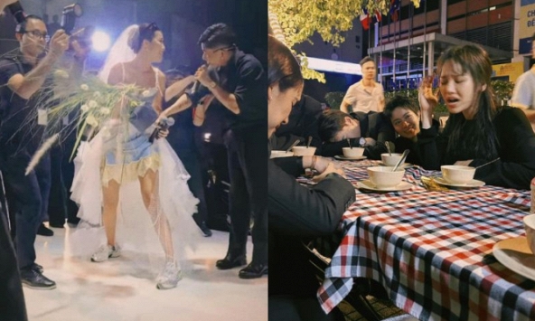 Dàn sao Vbiz lộ hình ảnh hậu tiệc cưới Minh Tú lúc 3 giờ sáng: Người cố tỉnh táo, người gục ngã