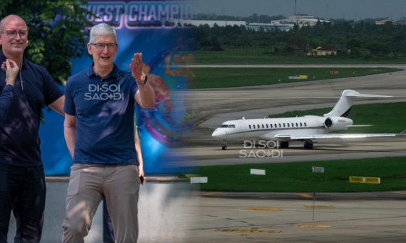 Cận cảnh CEO Tim Cook lên chuyên cơ riêng rời Việt Nam, kết thúc 2 ngày với lịch trình kín mít