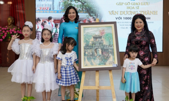 Giao lưu với họa sĩ Văn Dương Thành và phát động cuộc thi vẽ tranh “Ngôi nhà mơ ước” năm 2024