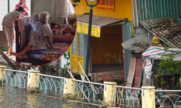 Khó tin cảnh sống ở nơi sạt lở nguy hiểm giữa TP.HCM: Nước tràn vào nhà, tường nứt toác, người già thấp thỏm